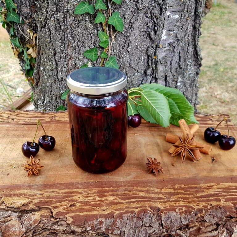 Exemple de pot de pickles de cerises